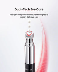 AMIRO eye cream application area demonstrating targeted puffiness relief