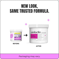 AmLactin Crepe Firming Cream pump-dispense demonstrates easy, mess-free application.