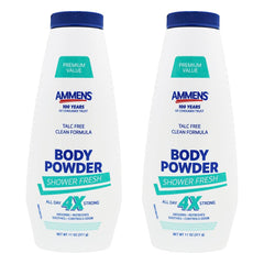 AMMENS Powder Shower Fresh en paquete 2 para uso diario y comodidad