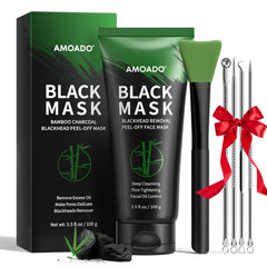 AMOADO máscara negra carbón, aplicación suave para empezar la limpieza facial