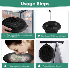 Amoner U bol hielo cara portátil y colapsable, ideal para viajes.