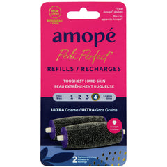 Amope Pedi Perfect Ultra Coarse roller head close-up for fast skin removal.