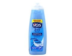 AMOTAOS VO5 2 en 1 botella con fórmula hidratante para cabello suave.