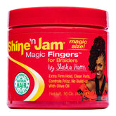 AmPro Magic Fingers Shine, botella de 160z, para un acabado suave y definido.