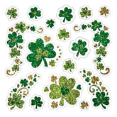 Amscan Shamrock Glitter Body Jewelry pack of assorted designs for St Patrick's Day.