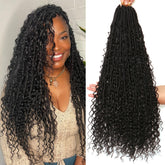 AMUMI Goddess Locs 24 inch boho crochet hair for a full, natural look.