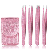 Amytor Eyebrow Tweezer Set flat tip for precise brow shaping and splinter removal.