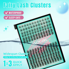 AMZGIRL LASH 8-16mm mixed lengths fit various eye shapes for fuller manga lashes