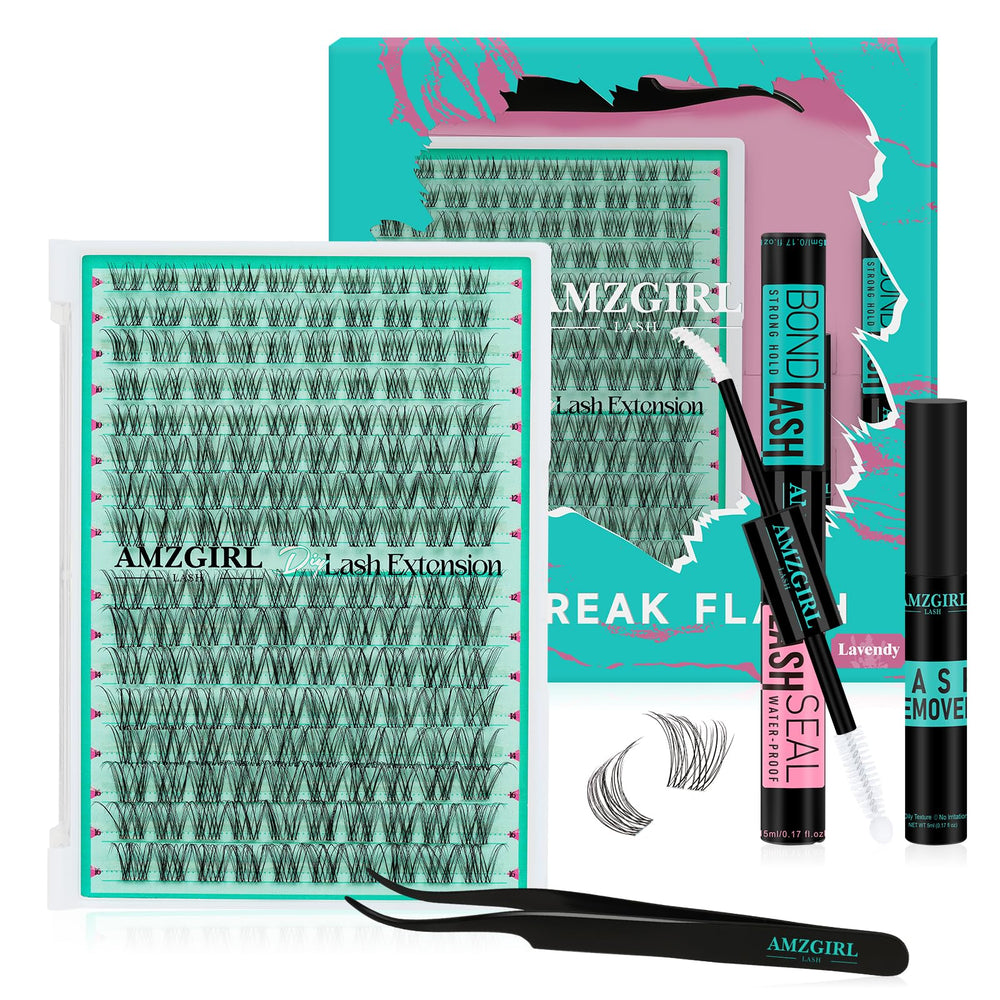 AMZGIRL LASH 160pcs natural lash clusters for at-home salon-style looks