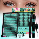 AMZGIRL LASH lash clusters kit 168pcs for easy DIY extensions.