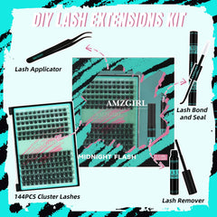 AMZGIRL LASH 144-pack clusters in various lengths for versatile looks