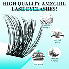 AMZGIRL LASH ultra-fine 3mm stems deliver lightweight comfortable wear