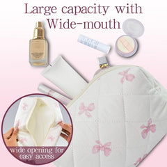 AMZMA cotton makeup bag in soft-touch fabric, lightweight and durable.