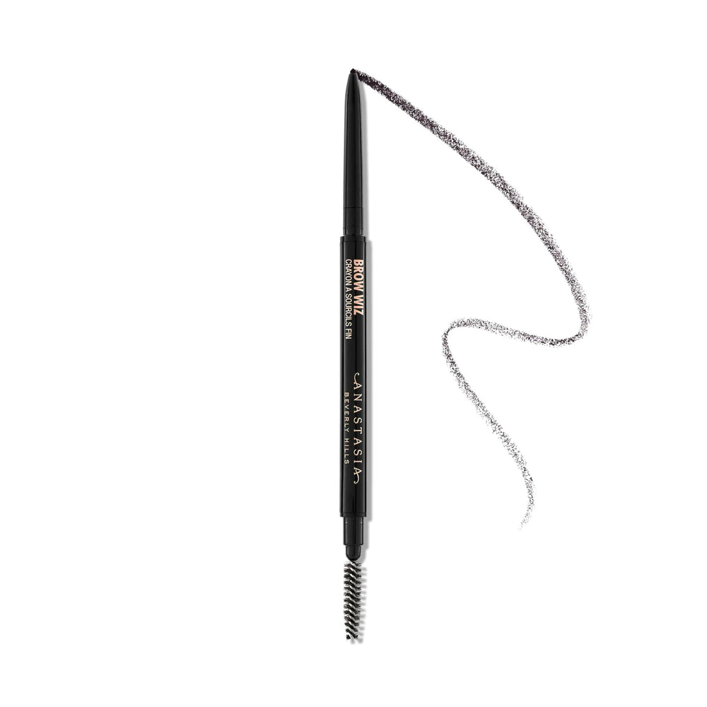 Anastasia Brow Wiz Ebony pencil tip closeup showing precise brow outlining