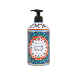 AnatoliaDaphne Mosaic Chamomile hand soap bottle pour for a gentle, calming wash.