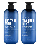 AnatoliaDaphne Tea Tree Mint bottle pair in a shower for all skin types.