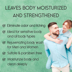 Foamy AnatoliaDaphne Tea Tree Mint lather on skin for refreshing cleanse.