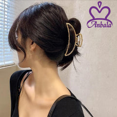 ANBALA gold butterfly hair clip spiral design offers strong grip during activity