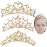 ANBALA tiara pequeña con peine y cristales plateados para look brillante