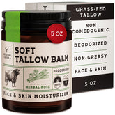 Ancestral Haven beef tallow face moisturizer jar showcasing silky hydration for sensitive skin