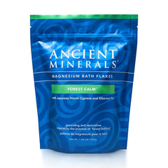 Ancient Minerals copos magnesio para bano, bosque calma, experiencia relajante.