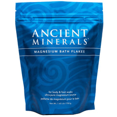 Ancient Minerals: escamas de magnesio para un baño relajante y alivio de la tensión.