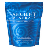 Ancient Minerals Magnesium Bath Flakes packaging highlights purity for a clean soak.