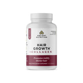 Ancient Nutrition Hair Growth bottle front showing capsules for fuller-looking hair.