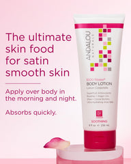 Andalou Naturals 1000 Roses lotion shea butter detail suggests rich moisturization