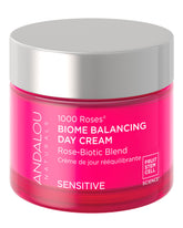 Andalou Naturals Crema Día Biome Equilibrante envase para uso diario y hidratación suave.