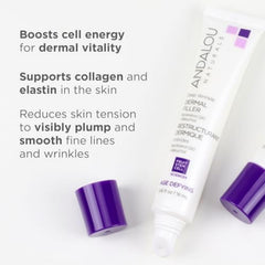 Textura crema de Andalou Naturals Deep Wrinkle Dermal Filler para hidratación diaria