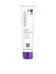 Andalou Naturals DIY Booster SPF 30, botella, protección diaria para rostro.