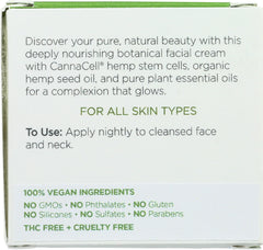 Andalou Naturals Dreamy Night Cream, textura cremosa ideal para hidratar durante la noche.