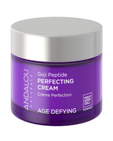 Andalou Naturals Goji Peptide Perfecting Cream — envase de 50 g para cuidado diario.