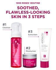 Rosas en primer plano, representación de ingredientes naturales de Andalou Naturals.