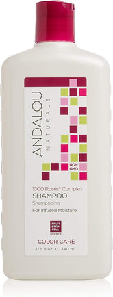 Andalou Naturals 1000 Roses: botella del champú para cuidado del color