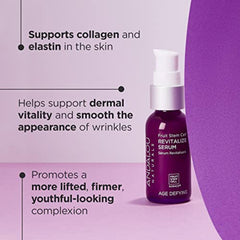 Andalou Naturals Suero revitalizante con extractos de frutos para aplicación diaria en rostro, mejora tono y textura.