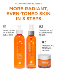 Gotas del Tónico Andalou Naturals Clemntine+C Illmntn deslizan con tacto ligero.