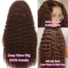 Anderah 13x6 lace front wig brown highlights pre-plucked natural hairline