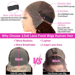 Anderah deep wave texture on brown wig for versatile styling