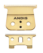 Andis GTX-EXO Gold Deep Tooth Blade front view for precise detailing.