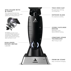 Andis GTX-EXO M-Force blade close-up showing consistent tension