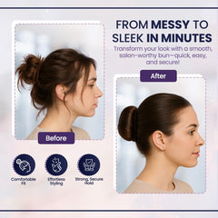 Andlane bun maker sock bun style brown ideal for casual to formal.