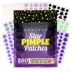 Andlane parches estrella color negro: cobertura discreta para imperfecciones y control de grasa.