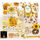 Andlane sunflower gift box inside showcases curated pieces for a thoughtful birthday surprise.