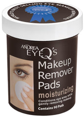 Andrea Eye Q's moisturizing makeup remover pads with soft cotton rounds for gentle makeup removal