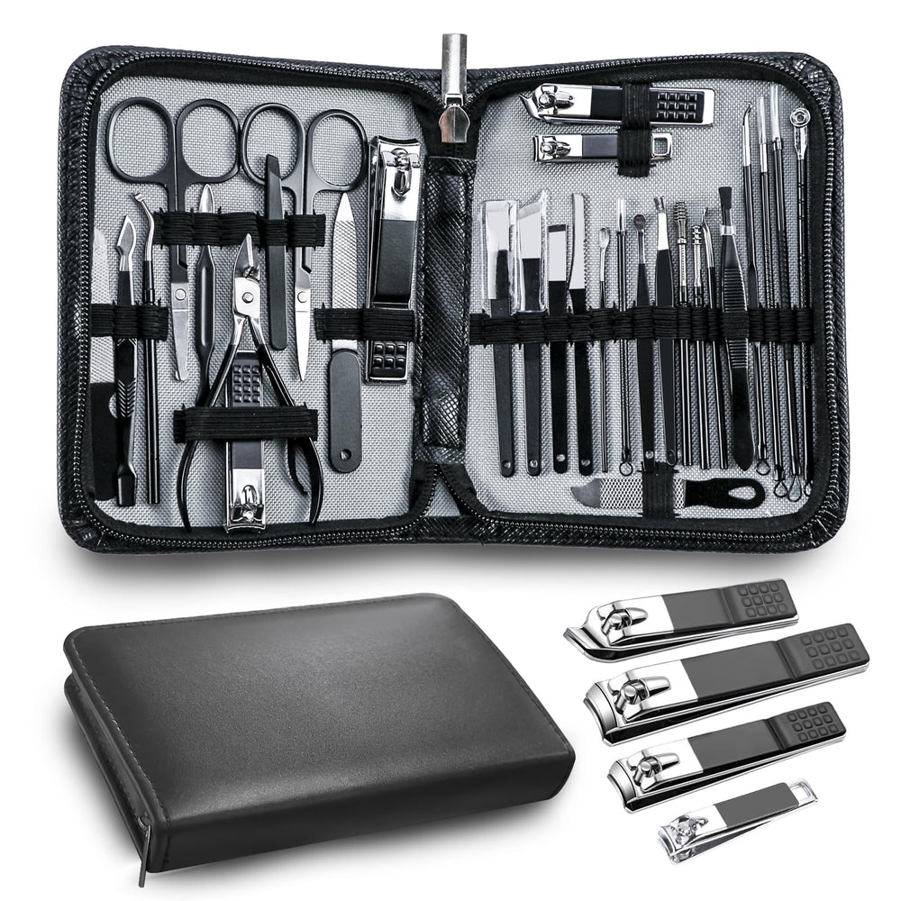 Andrea manicure kit 30-in-1 with travel case for on-the-go grooming