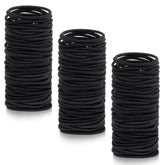 Anezus elásticos negros 3 mm para uso diario y peinados estables.