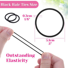 Elásticos para cabello Anezus 3 mm, sin enganchar y con buena memoria.
