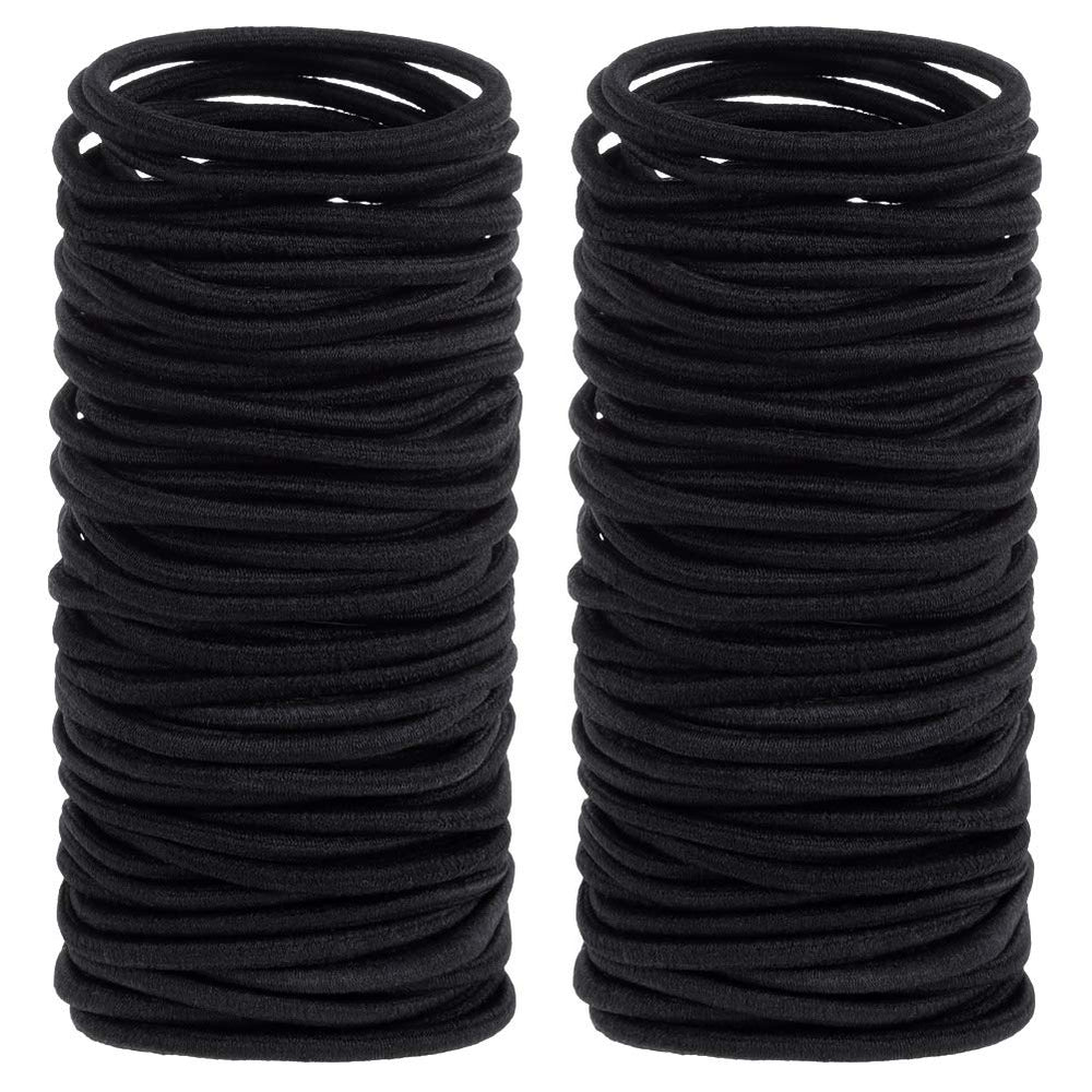 Gomas elásticas negras de Anezus paquete 200 piezas para uso diario